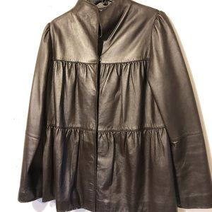 Karen Kane Brown Leather Jacket
